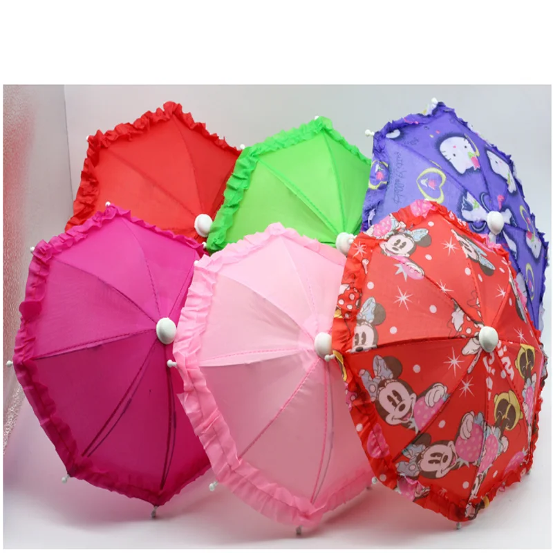 1 Pcs Lovely Random Color Doll Umbrella for 16 Inch and 18 Inch Doll