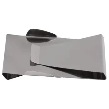 

ISKYBOB Stainless Steel Slim Double Sided Men Women Money Clip Wallet Metal Credit Card Money Holder Bill Steel Clip Clamp