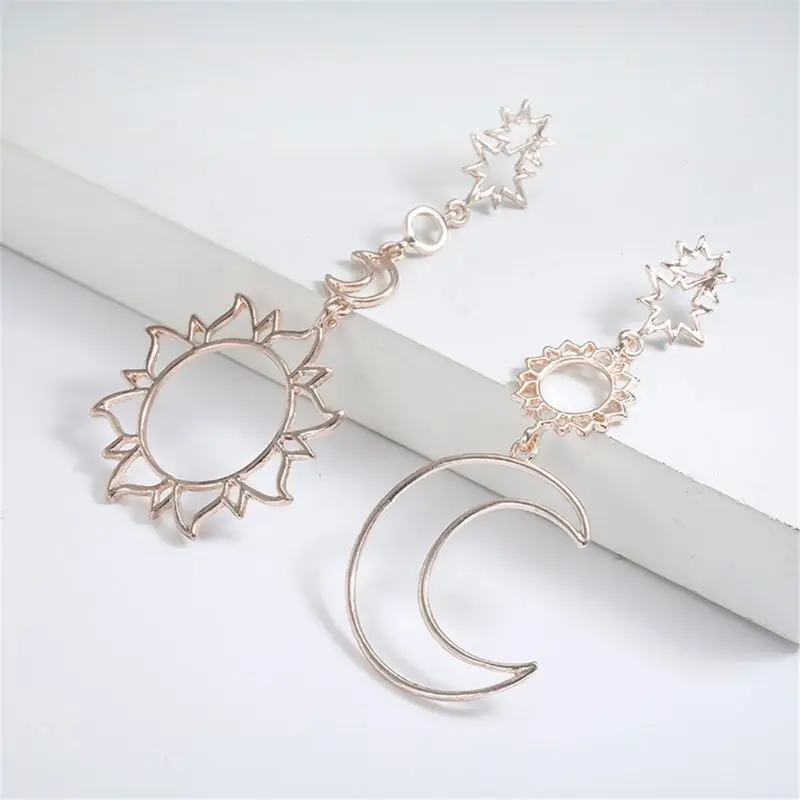 

Hollow Star and Moon Drop Dangle Earrings Women Gift Statement Fashion Jewelry