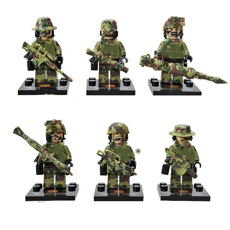

Falcon Commando Counter-Terrorism Eagle Hunting Small Toy Figure Military Army Weapon Building Block Toy Set For Boy kids
