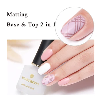 

BORN PRETTY 6ml 2 in 1 Matt Base Coat Matting Top Coat Transparent Multifunction Tool for Nail Polish Nail Art Varnish