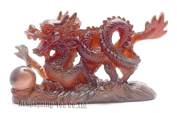 

Allochroic Mascot,Yellow Dragon, Fengshui, Best Gifts,newness present, arts & Crafts,Ornament will change color, tea pet,S1169B