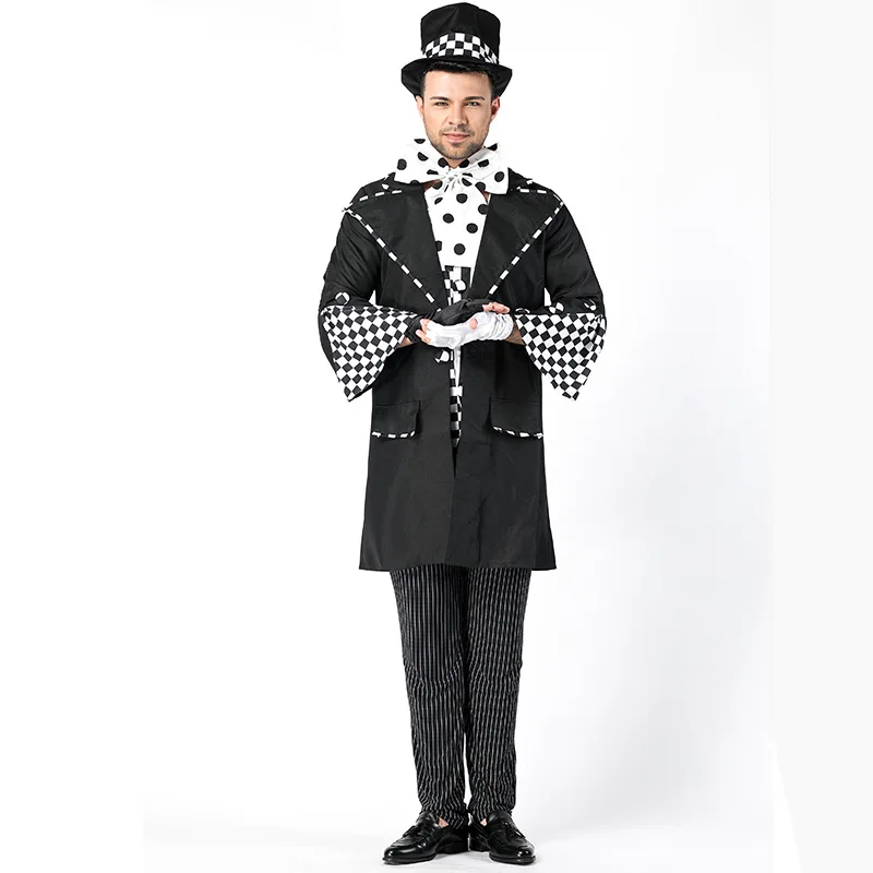 

Halloween Costumes Adult Mens Magician Chaplin Costume Uniform Fancy Dress Cosplay Costume for Men