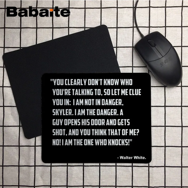 

Babaite Breaking Bad Walter White Quotes Black Durable Rubber Computer Gaming Mouse Pad Notebook Computer Gaming Mouse Pad