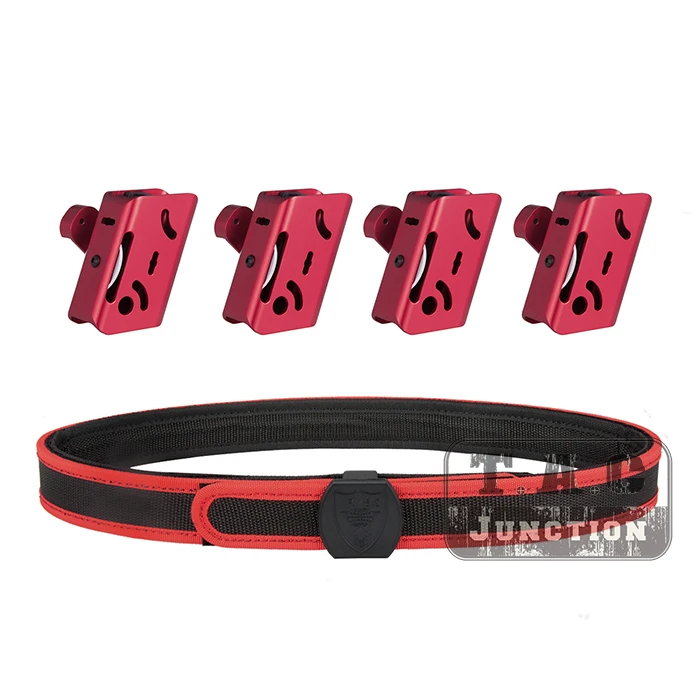 

IPSC USPSA IDPA Competition High Speed Shooting Inner & Outer Belt w/ 4x Adjustment Race Master Aluminum Pistol Magazine Pouch