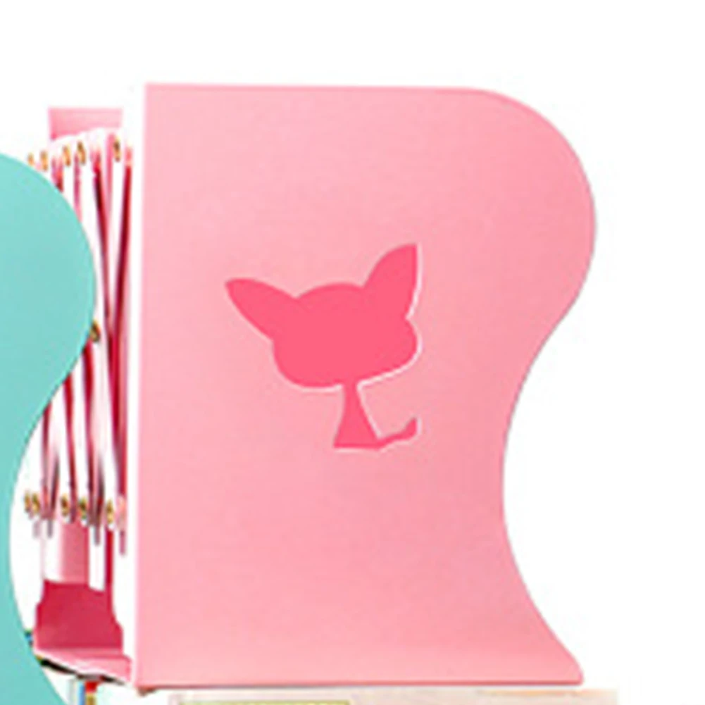 

Book End Expanding Holder Hollow Out Desktop Rack File Divider Heavy Duty Organizer Large Foldable Stand School Shelves