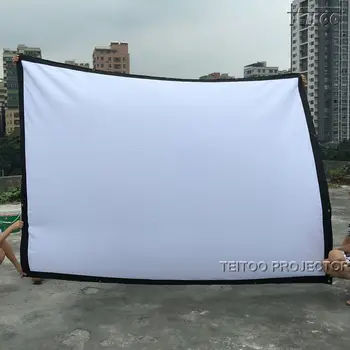 

Wholesale TEITOO 120 inch 4:3 Front Project Projector Screen Pantalla Proyeccion Matt White for LED LCD HD 3D Movie Beamers