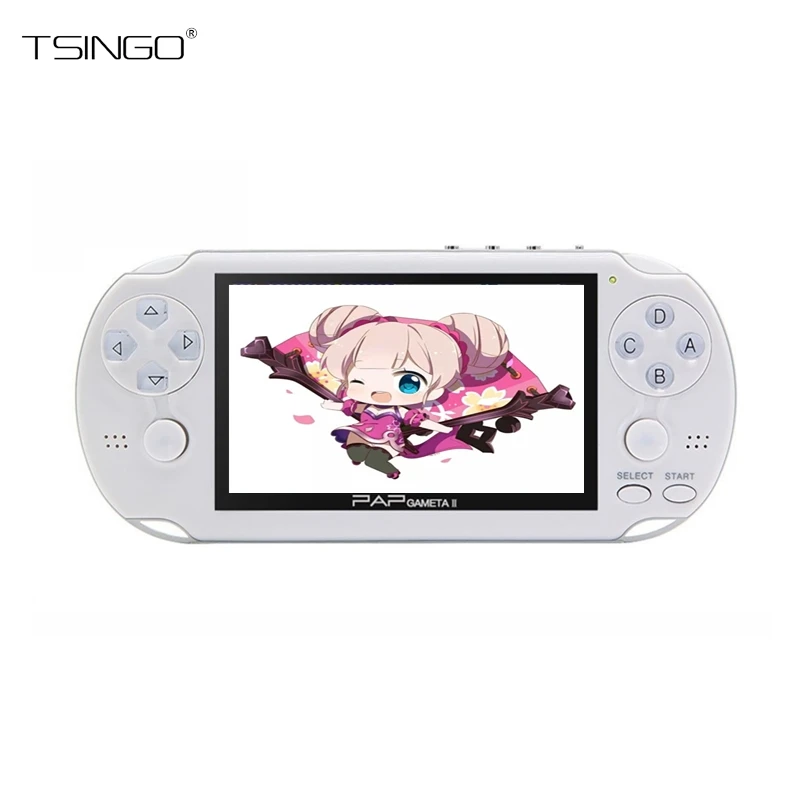 

TSINGO PAP Gameta II Portable Game Console 4.3 Inch TFT Screen 64Bit Handheld Game Player Built in 3000 Classic Games TV Output