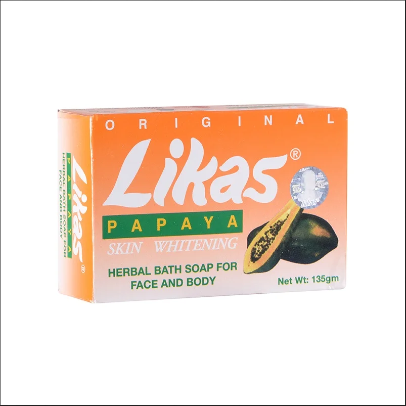 

LIKAS Papaya Soap Whitening Natural Organic Handmade Herbal Lightening Skin Remove Acne Moisturizing Cleansing Bath Soap