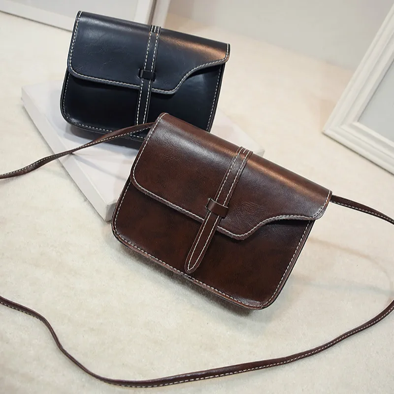 

2019 spring and summer small square bag new candy color belt corner PU pure color shoulder diagonal female bag