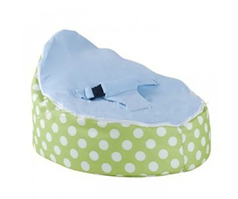 Us 19 2 52 Off Baby Kids Children Bean Bags Chairs Seats Sofa Toddler Chair Green With White Dots Print Unfilled In