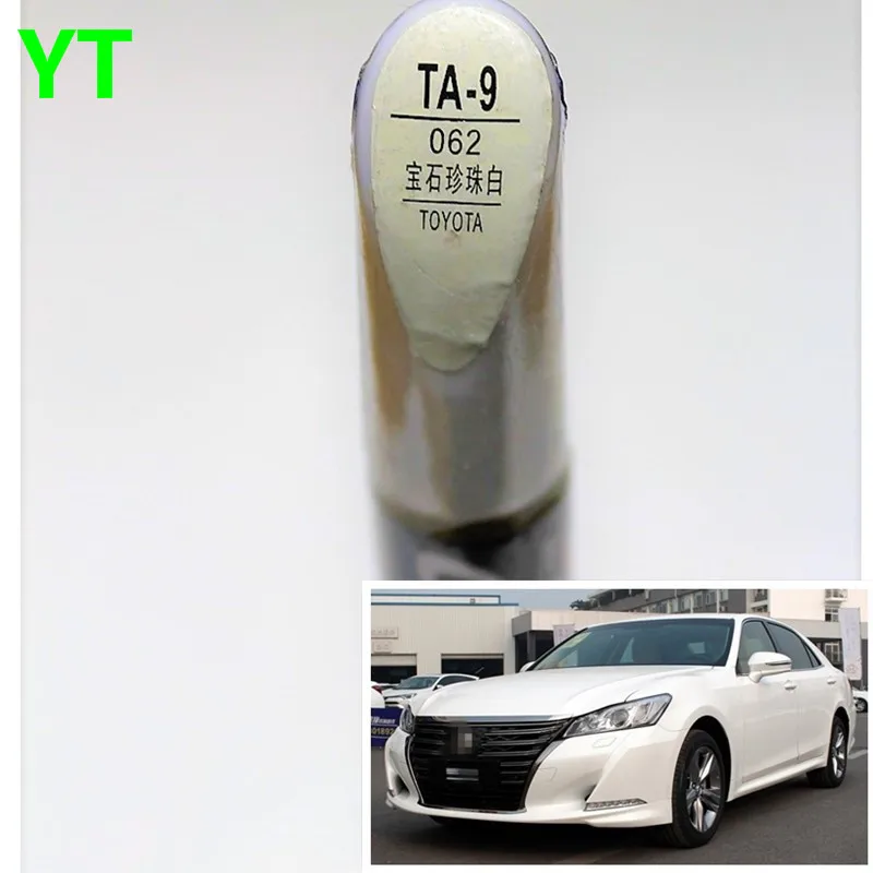 Автомобильная ручка для ремонта царапин, авто краска ручка жемчужно-белого цвета для Toyota Vios Corolla Reiz vois highlander Crown RAV4 Camry Yaris - Цвет: TA 9