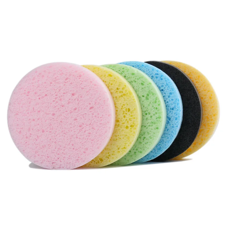 

1pcs Natural Wood Fiber Facial Puff Face Cleanse Washing Sponge Exfoliator Cleansing Sponge Puff Facial Cleanser