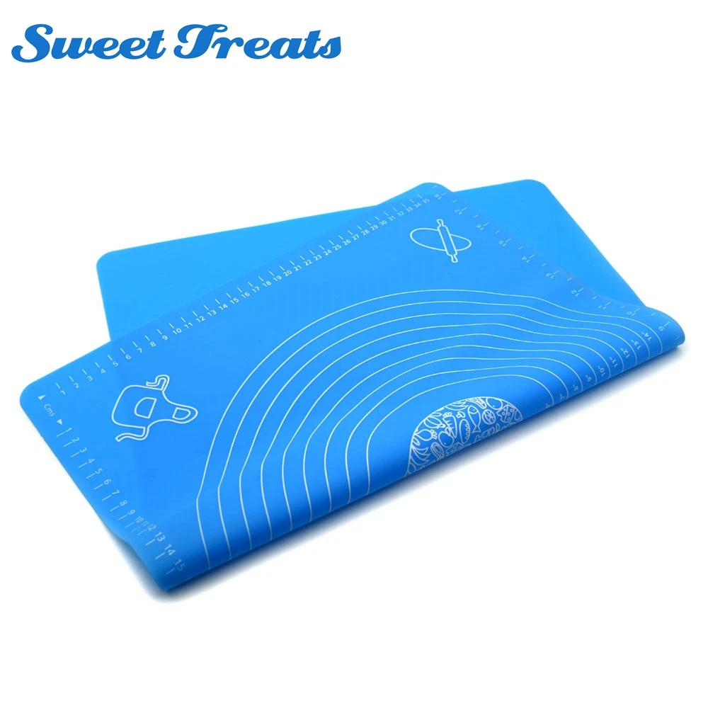 

Sweettreats Silicone Baking Mat for Pastry Rolling with Measurements Pastry Rolling Mat, Reusable Non-Stick Silicone Baking Mat
