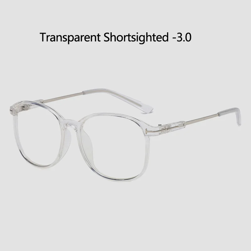 Zilead металлические прозрачные готовые очки для близорукости для женщин и мужчин HD прозрачные очки для близоруких - Цвет оправы: clear myopia 3.0