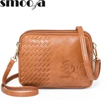 SMOOZA, новинка, сумки через плечо с тремя отделениями для женщин, модная маленькая сумка на плечо, женские сумки с вышивкой, Дизайнерские Сумочки