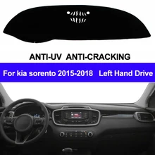 TAIJS Car Dashboard Cover Dash Mat Dashboard Pad Carpet Anti-UV Sun Shade For Kia Sorento Auto Non-slip