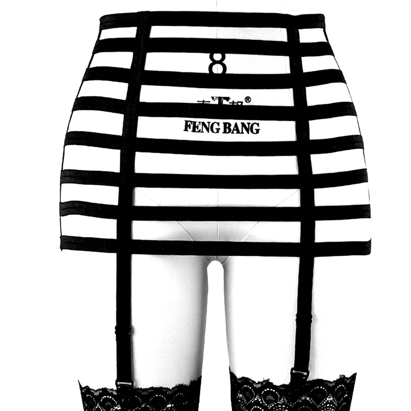 Black High Waist Garter Belts Bondage Thigh Stocking Suspender Belt Elastic Adjust Strappy Body Harness Lingerie for Women Black High Waist Garter Belts Bondage Thigh Stocking Suspender Belt Elastic Adjust Strappy Body Harness Lingerie for Women