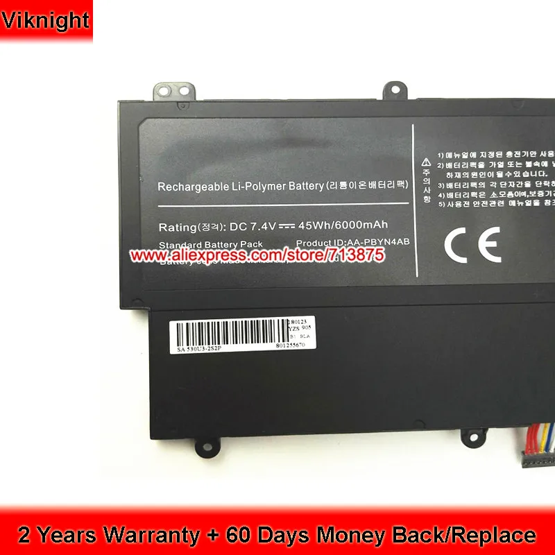

AA-PBYN4AB Battery for Samsung NP530U3C NP530U3B-A03RU NP530U3C-A04AU NP535U3C-A02CA.Ultrabook