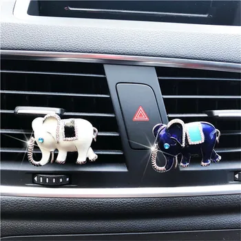 

New pattern Elephant Oil drop drill Car perfume clip Air Freshener Interior decoration Car-styling Perfumes 100 Originais