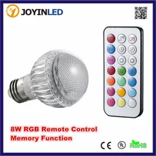Яркость 8 Вт 4 Вт RGB светодиодный светильник лампа сценический пульт дистанционного управления светодиодные лампы для дома E27 MR16 GU10 функция памяти изменение цвета