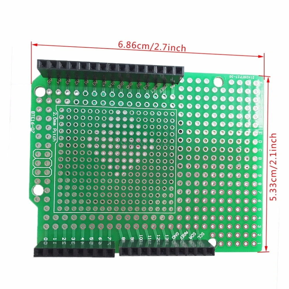 Прототип печатной платы для UNO R3 Щит DIY комбо 2 мм+ 2,54 мм шаг