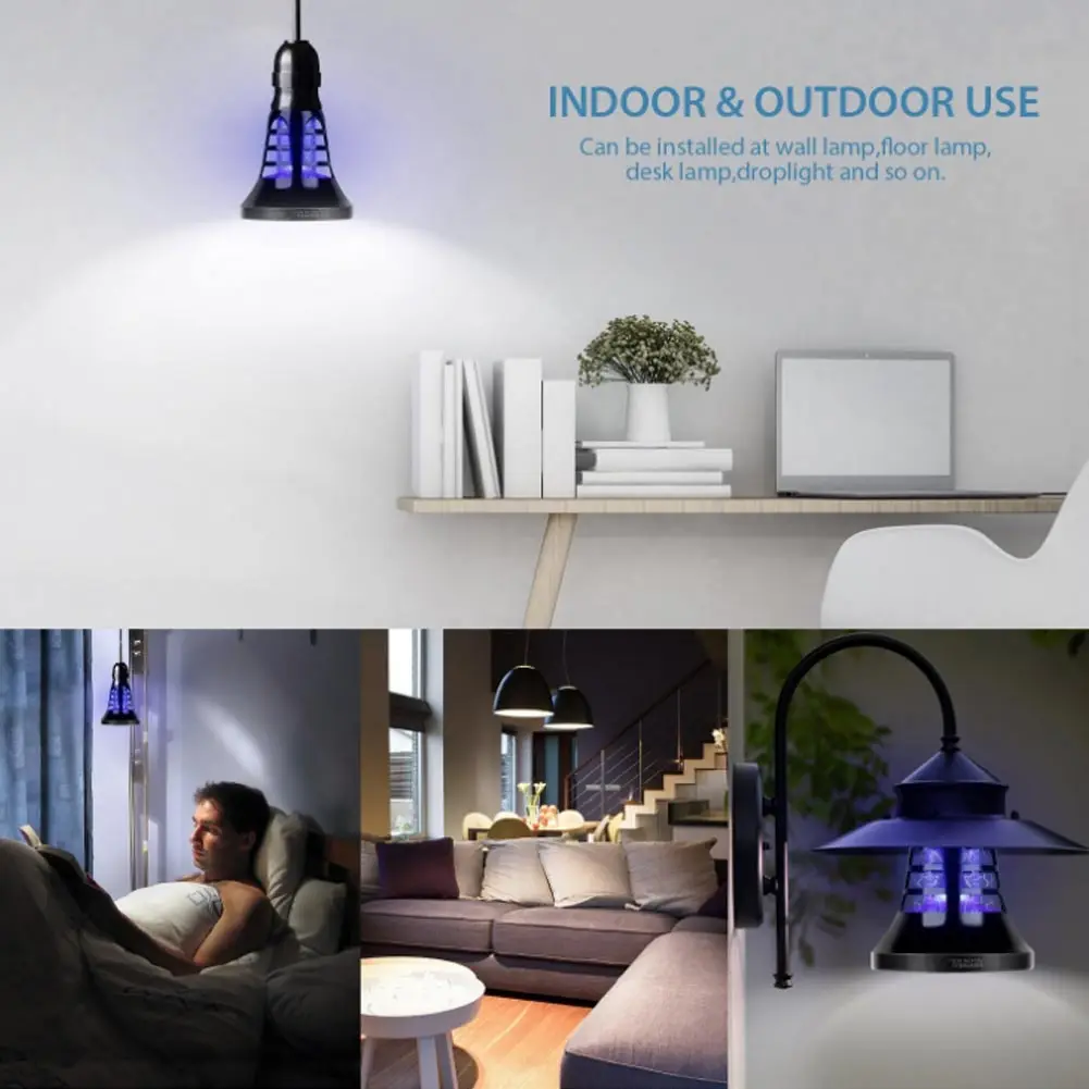 

Mosquito Bug Trap Electric Insect Killer Zapper LED Night Light for Outdoor Porch Camping TSH Shop