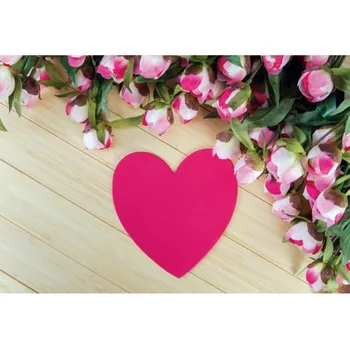 

Laeacco Red Love Heart Flowers Wooden Boards Party Ceremony Scene Photography Backgrounds Photographic Backdrop For Photo Studio