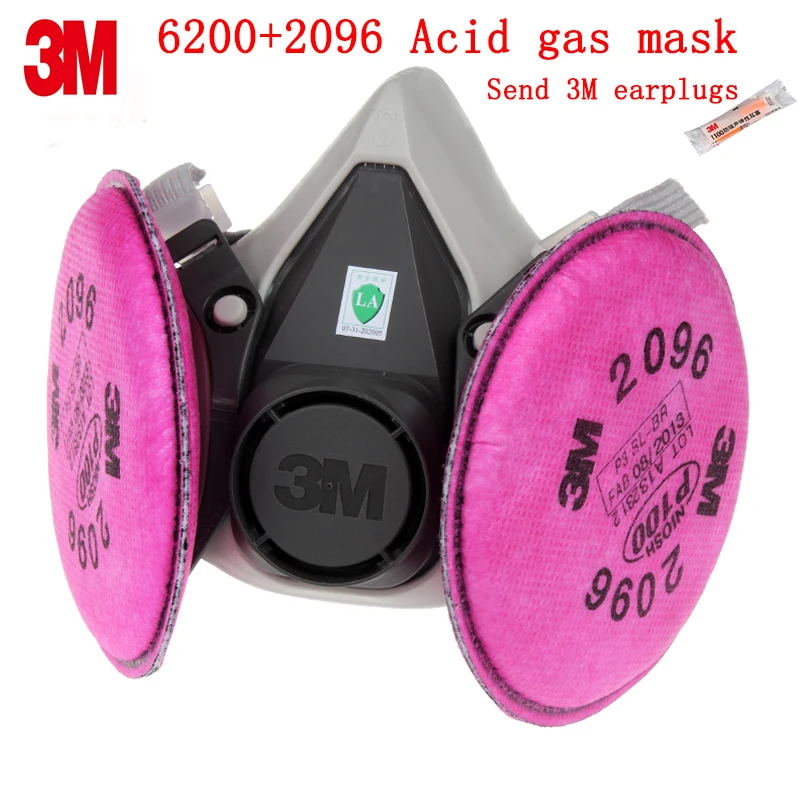 3M 6200+2096 respirator mask Genuine security 3M respirator dust mask against Spray liquid particulates Welding dust gas mask цена 3M 6200+2096 respirator mask Genuine security 3M respirator dust mask against Spray liquid particulates Welding dust gas mask цены онлайн