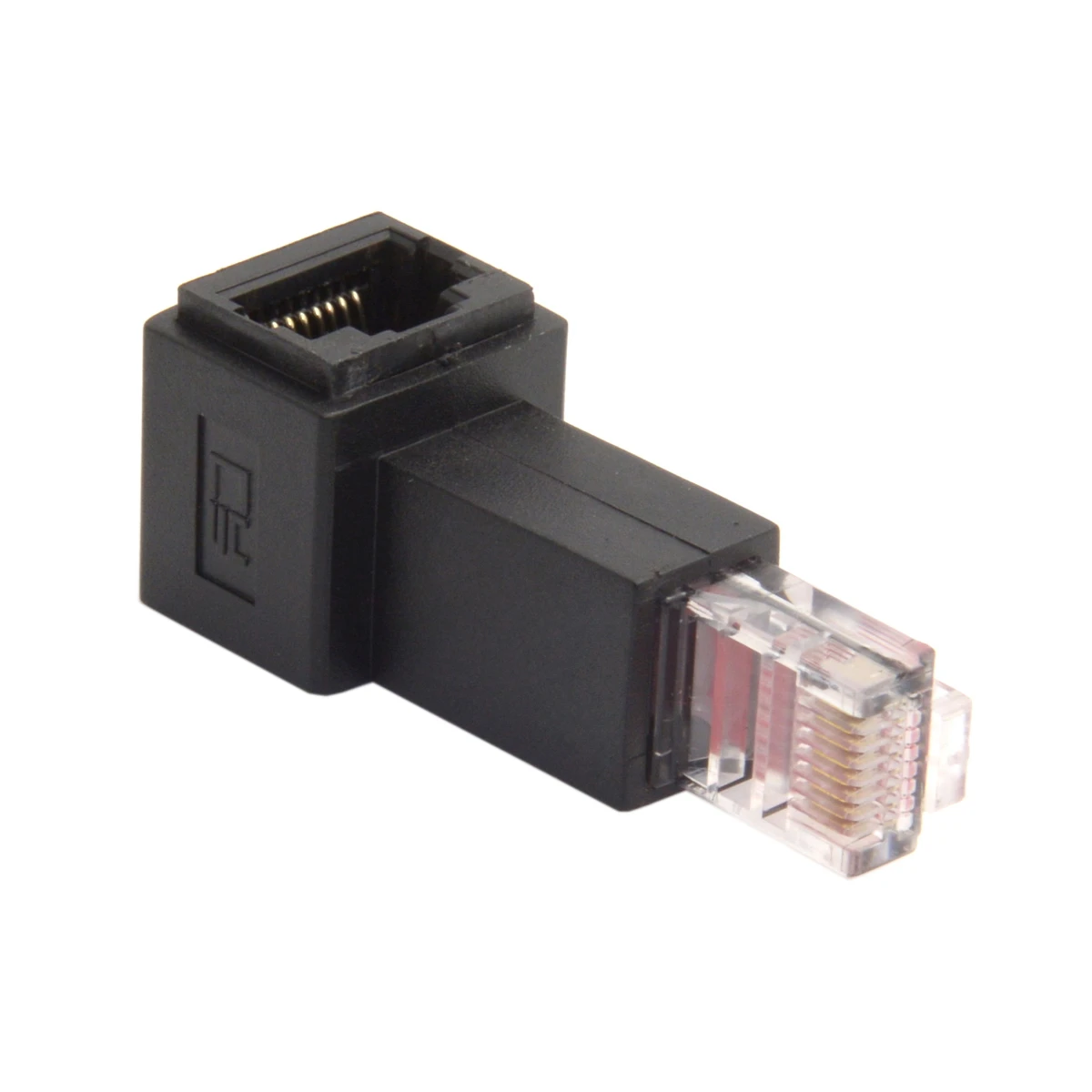 CY 90 градусов левый угловой 8P8C FTP STP UTP Cat 5e папа-мама Lan Ethernet Сетевой удлинитель