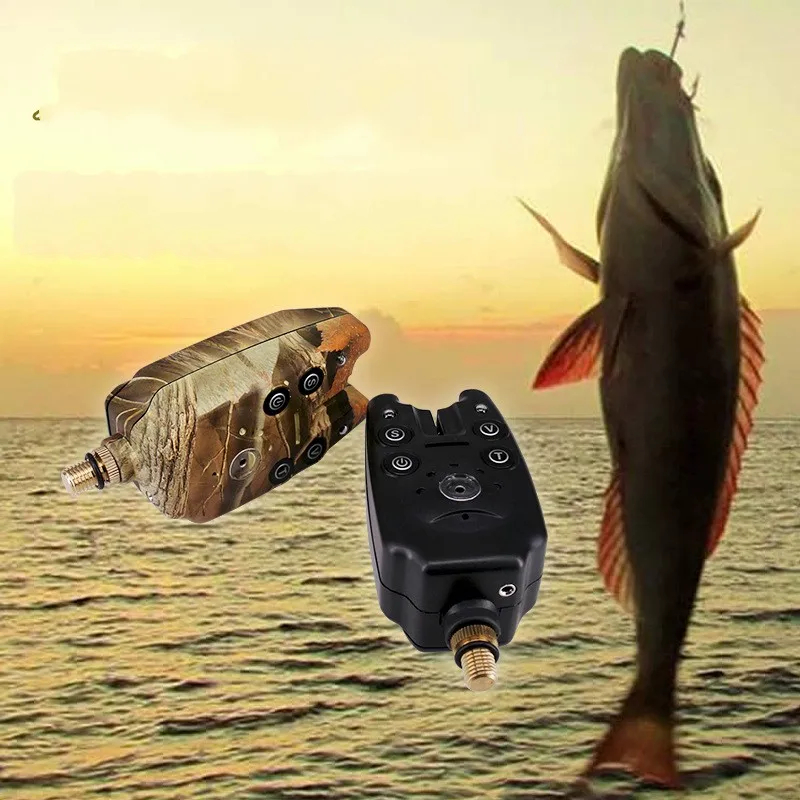 

2 LEDs Adjustable Tone Volume Sensitivity Sound Fish Bite Alarm Bell On Fishing Rod Waterproof Fishing Tool Shipping from USA H5