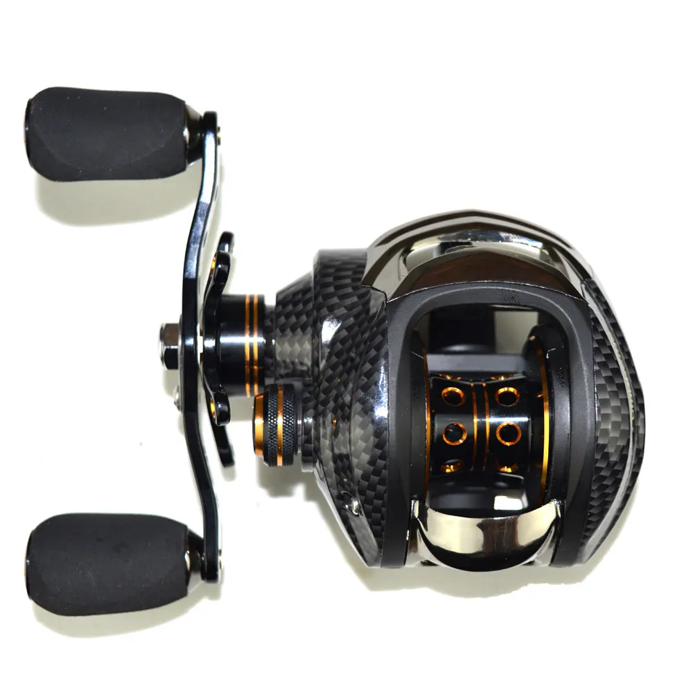 Shishamo مزدوجة الفرامل Baitcasting بكرة 17BB + 1RB معدات صيد الأسماك عجلة قطرة ماء 7.0: 1 نسبة الطعم الصب بكرة الصيد إغراء بكرة