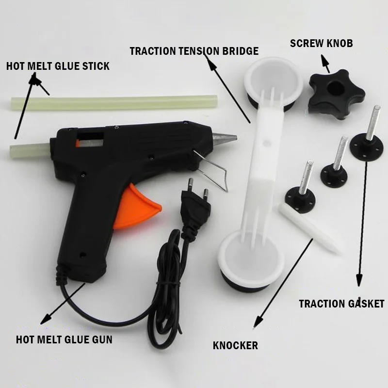 220 V سيارة يغطي التصميم سيارة الجسم الضرر إصلاح أداة إزالة الصواميل الغراء بندقية Diy الطلاء منتجات العناية بالسيارة مجموعة أدوات إصلاح إصلاحه...