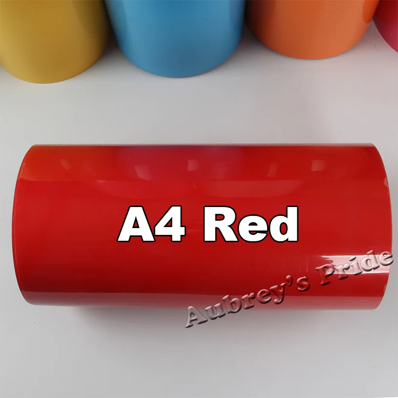 Red A4 1 лист 30 см x 100 см(1" x 40") ПВХ теплообмена винил тепла Пресс режущий плоттер резца футболка DIY Фольга фильм - Цвет: Red A4
