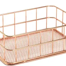 MIRUI корзина для хранения металлической проволоки Ванная комната полки Макияж Организатор розовое золото держатель для кисточек, ручек Проволочная сетка Ванная комната туалетных принадлежностей