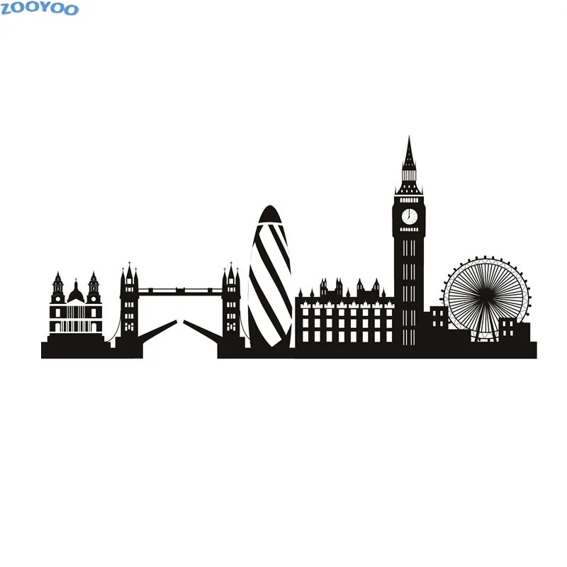 High-Quality-City-Building-Home-Decor-London-Skyline-Wall-Sticker-Big-Ben-Landmark-Self-Adhesive-Vinyl (1)