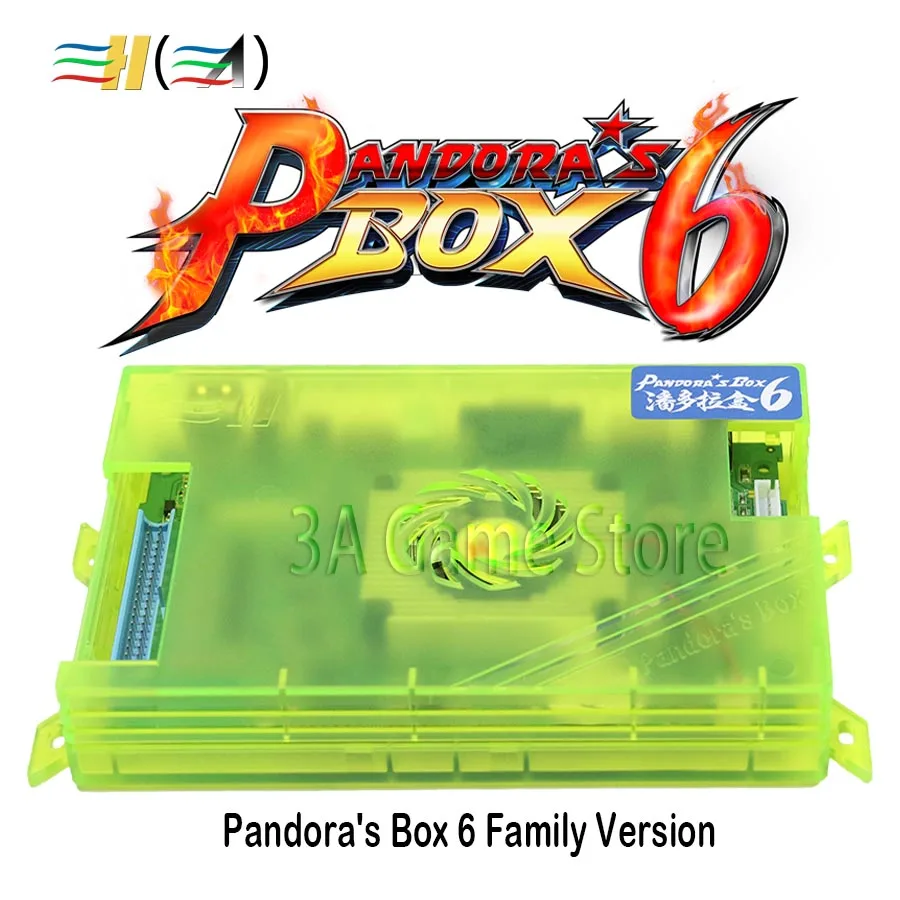 Original Pandora Box 6 1300 in 1 Family arcade game console motherboard support fba mame ps1 games 3d game tekken mortal kombat