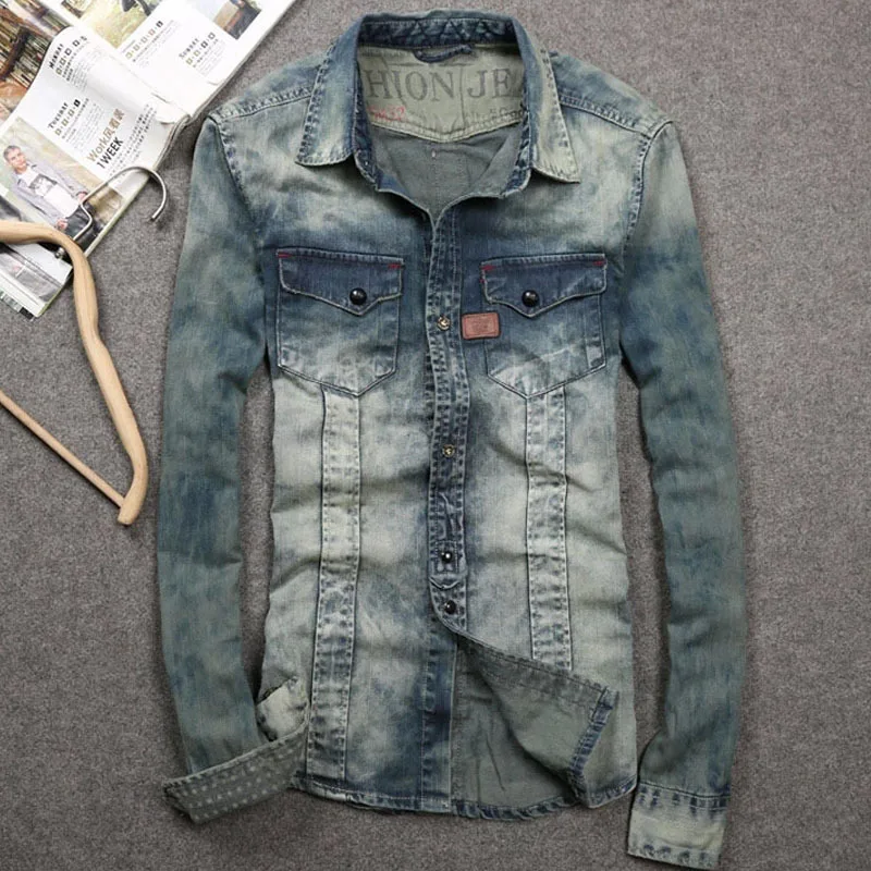 designer denim shirt