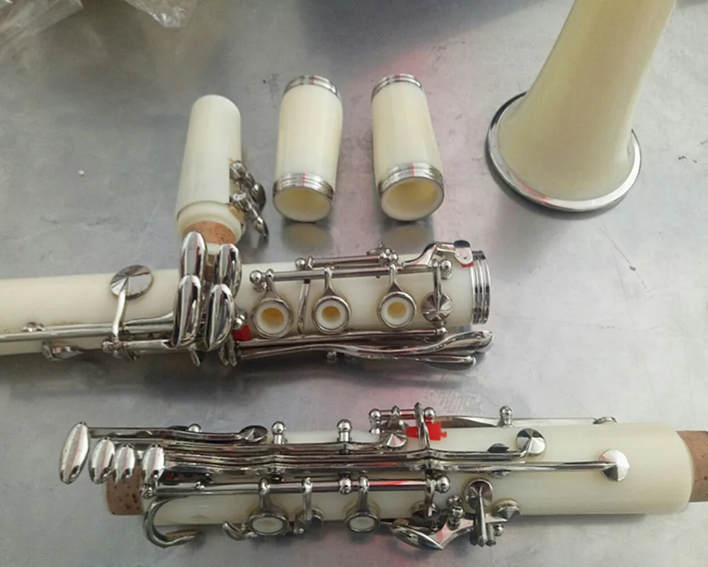 Белый комплект для кларнета Bb 17 ключ никель для формирования покрытия ключ