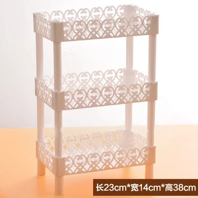 3-слойный держатель Органайзер стол для книжной полки для рабочего стола, Пластик хранения стойка для кухни ванной комнаты Многослойные полки ZL306 - Цвет: Rectangular white