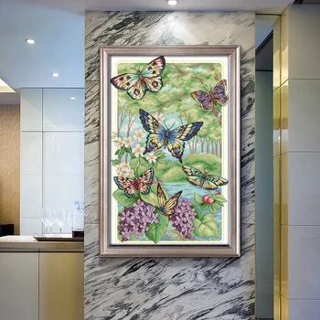 

Era,Butterfly Full Needlework,40x50cm Embroidery,DIY Animal Painting,Cross stitch,kits,14CT home Cross-stitch,Embroidery Sets 07