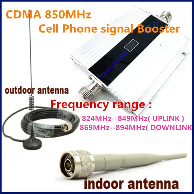 

100% Factory Wholesales Quality High Gain GSM 850Mhz Mini Mobile Cell Phone Signal Booster CDMA Amplifier RF Repeater 1 Set Kit