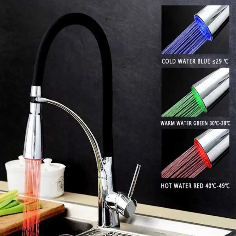Coroto New Fashion Led Water Faucet Stream Light 3 Colors Changing