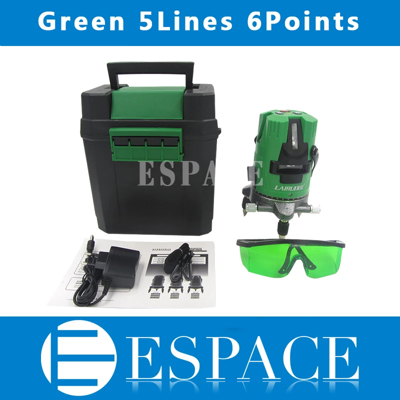 

Lairui 5 Line Green Laser Level 360 Degree Rotary Laser Line Measurement Diagnostic-Tool Free ship
