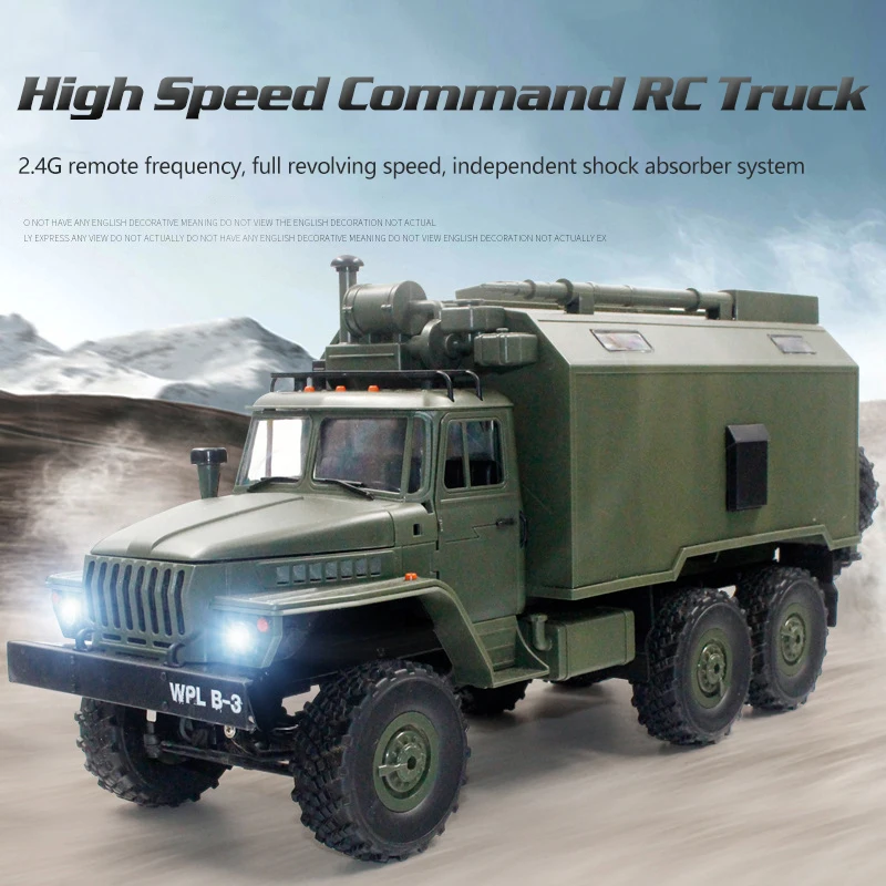 

Global Drone 1/16 2.4G 6WD RC Military Truck Crawler Command Vehicel Outdoor Army Car Toys for Boy VS WPL B36