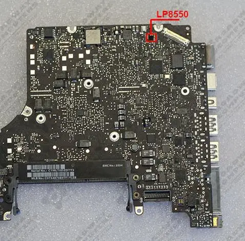 20 шт./лот светодиодный чип подсветки IC для Macbook Pro 1" A1278 820-3115-A/B U9701 задняя светильник драйвер LP8550 BGA25