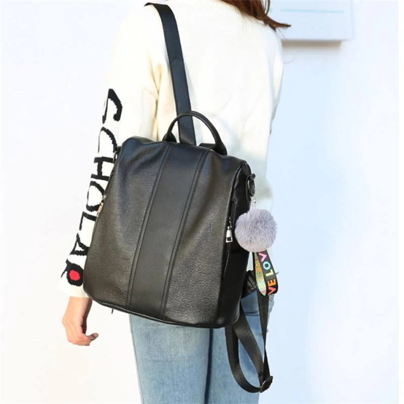 2018 Ocardian new  Women's Fashion Plush Ball Zipper Shoulder Bags Backpack Travel Rucksack3 - 