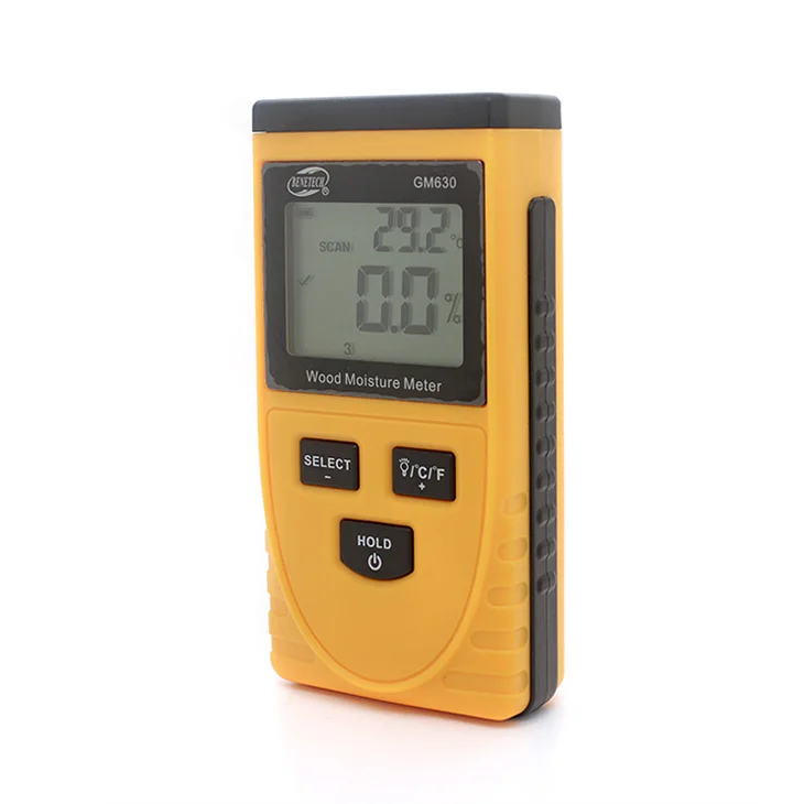 GM630 damp reader meters measuring moisture in wood water