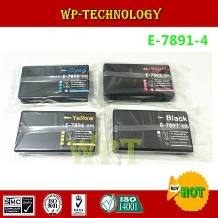 

Compatible ink cartridges suit for 7891 XXL - 7894 XXL , E-7891 suit for Epson WF-4630 WF-4640 WF-5110 WF-5190 WF-5620 WF-5690