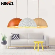 (Wecus) Nordic imitación madera colgante, lámparas de una sola cabeza, comedor cocina office cafe bar restaurante dormitorio luces colgantes